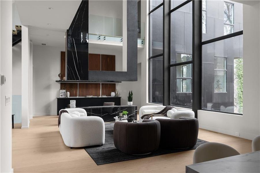 Furnished interior view inside a new home in , Atlanta (Image 12).