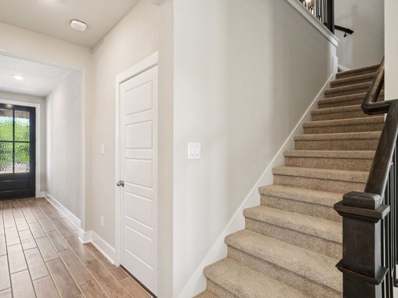 Staircase in the Red River floorplan at a Meritage Homes community.