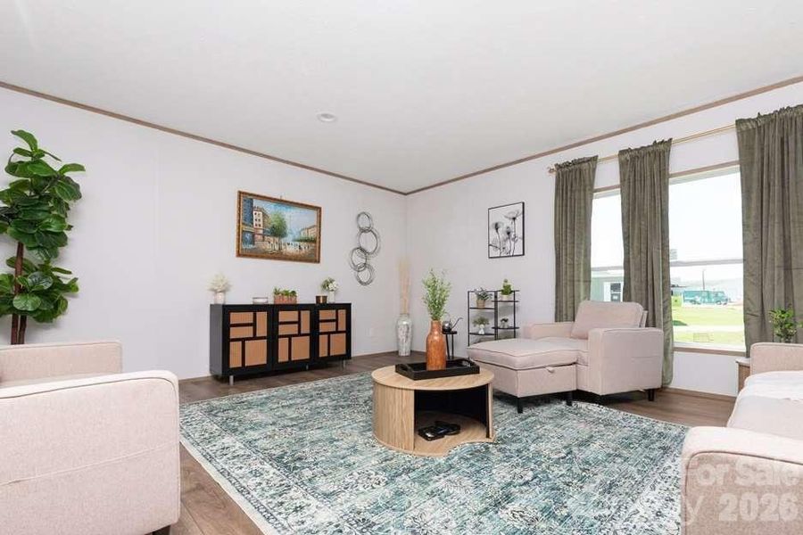 Furnished interior view inside a new home in , Newton (Image 16).