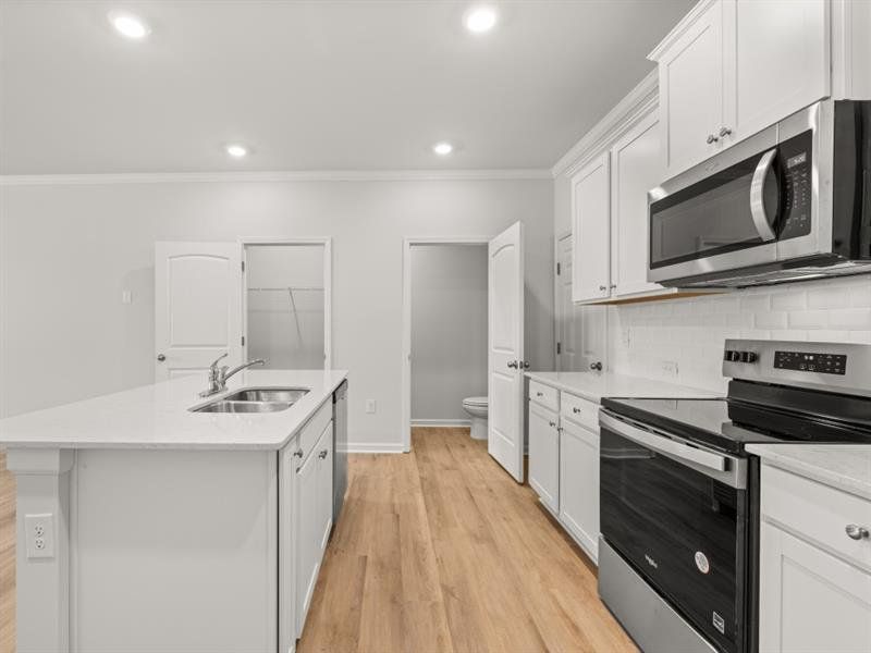 Furnished interior view inside a new home in Waypoint, Flowery Branch (Image 4).