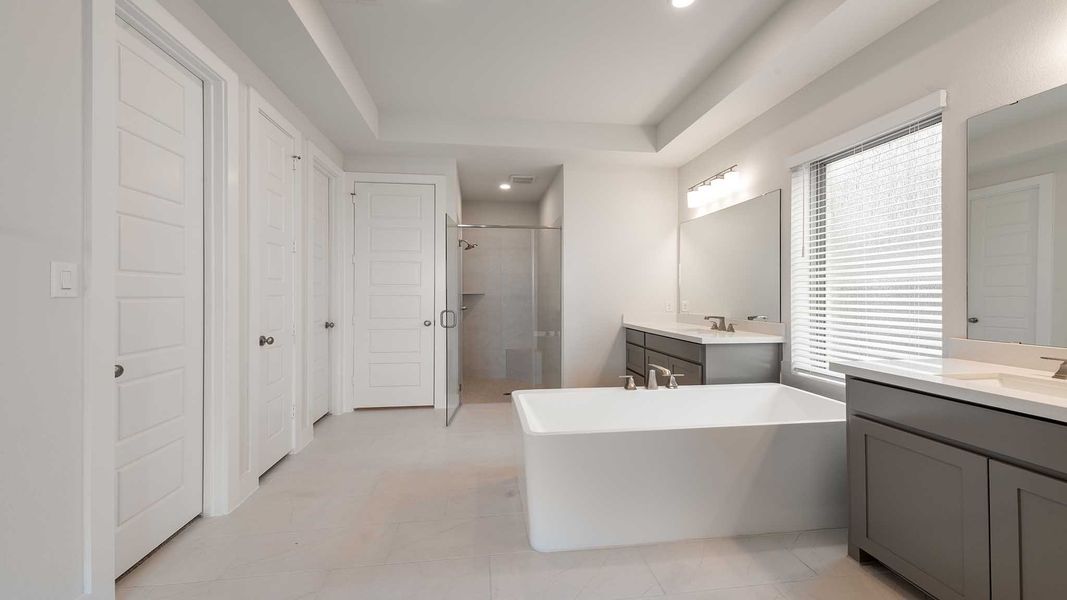 Furnished interior view inside a new home in Devonshire - Reserve 60', Forney (Image 12).