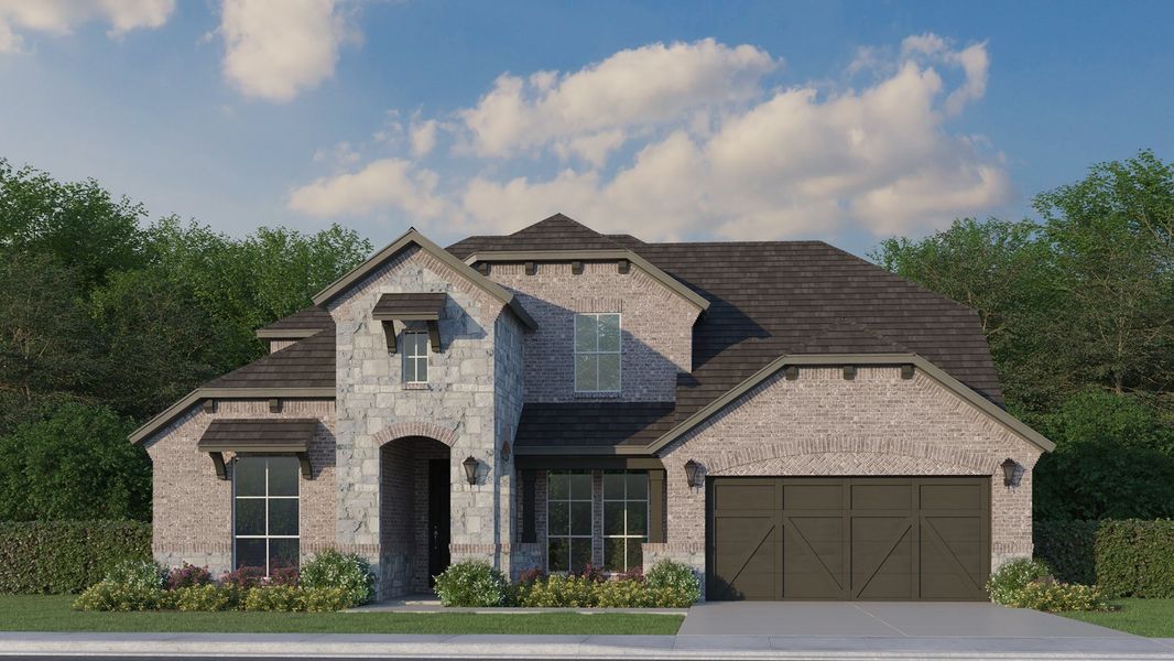 Plan 1686 Elevation C with Stone