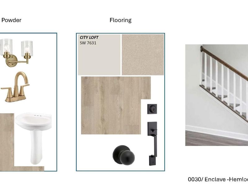 Sample of building materials used in homes in Enclave at Belmont, Belmont (Image 21).