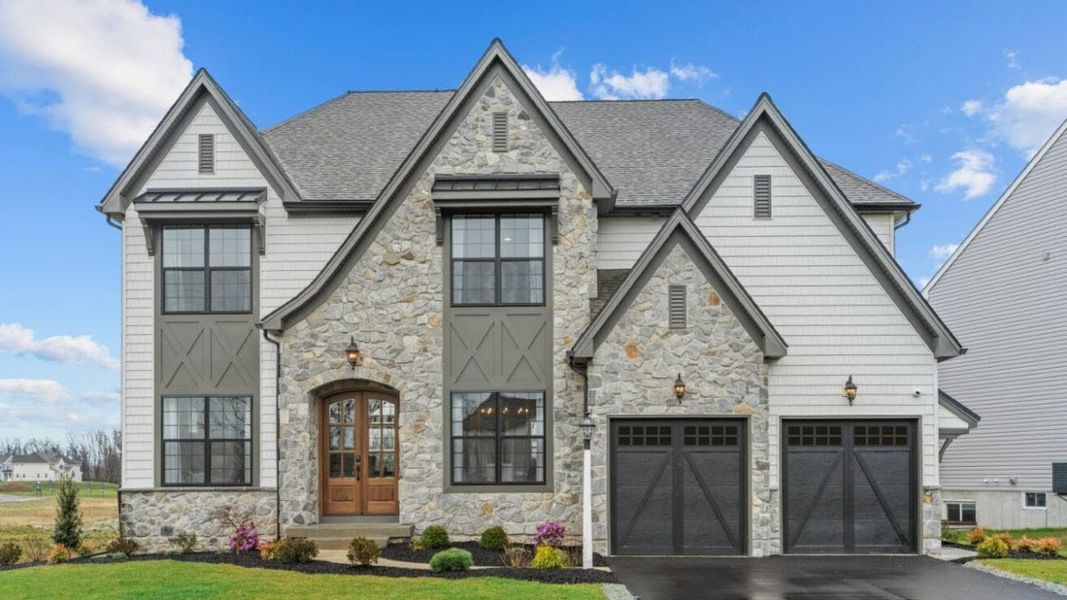 Representative exterior photo of a completed home built from the Devonshire by Keystone Custom Homes in McLean South Shore, Belmont, NC (Image 38).