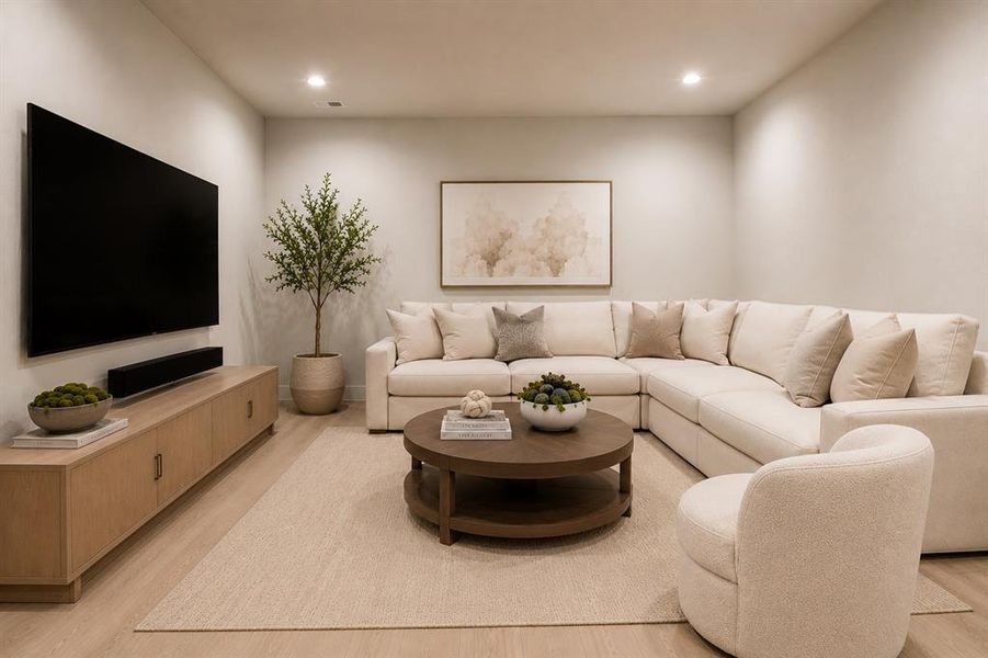 Virtually Staged Media Room