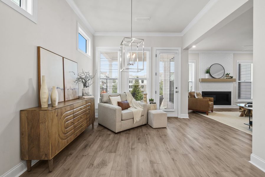Representative furnished interior of a home built from the The Bullard by The Providence Group in Promenade at Sawnee Village, Cumming (Image 5).