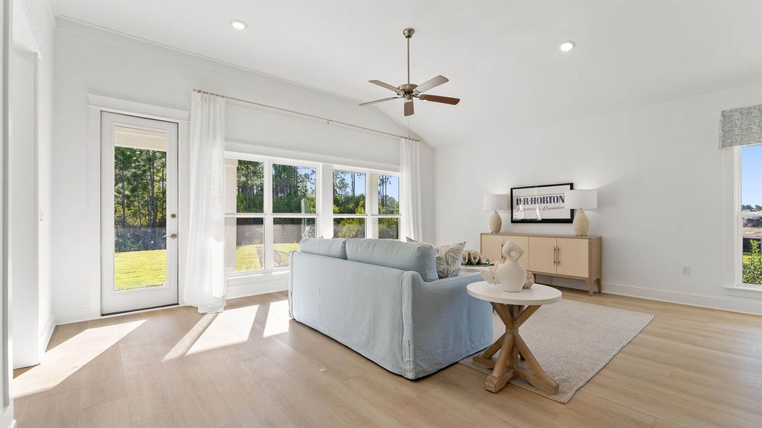 Furnished interior view inside a new home in Breakfast Point East Phase II, Panama City Beach (Image 15). Furnished interior view inside a new home in Breakfast Point East Phase II, Panama City Beach (Image 15).