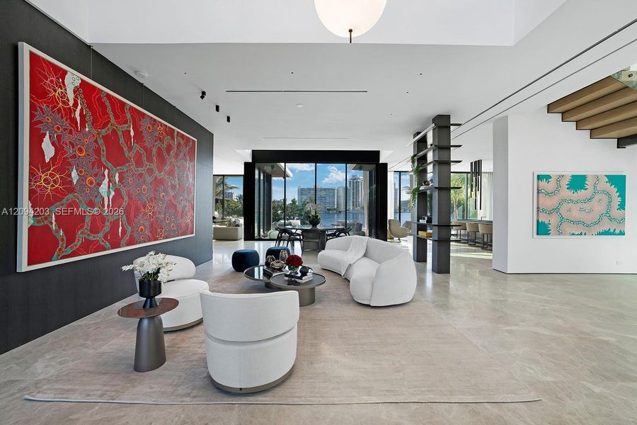 Furnished interior view inside a new home in , Miami Beach (Image 13).