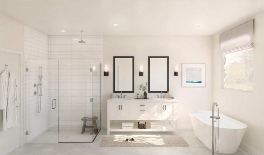 Spa-like primary bath (*Artist rendering used for illustration purposes only.)