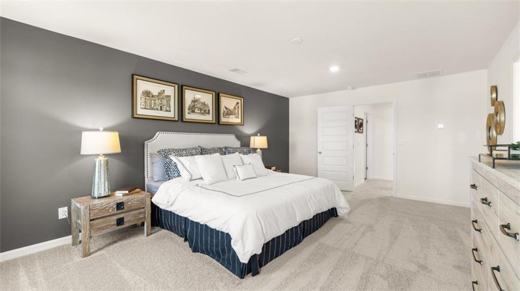 Furnished interior view inside a new home in Poplar Preserve, Newnan (Image 17). Furnished interior view inside a new home in Poplar Preserve, Newnan (Image 17).