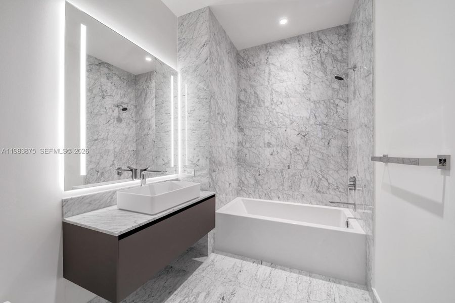 Furnished interior view inside a new home in , Miami (Image 17).