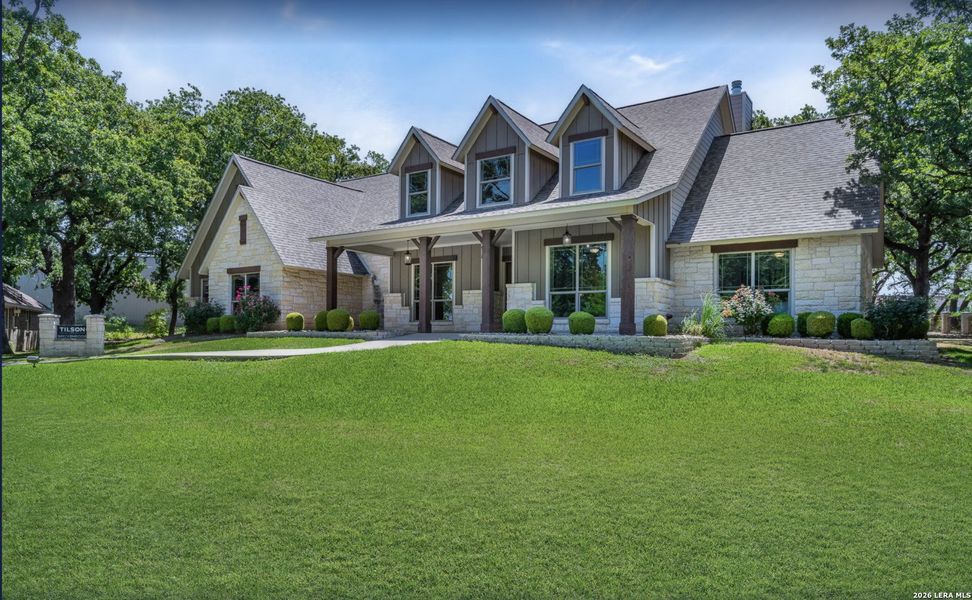 Front exterior of a new home in , Kerrville, TX, highlighting curb appeal (Image 6).