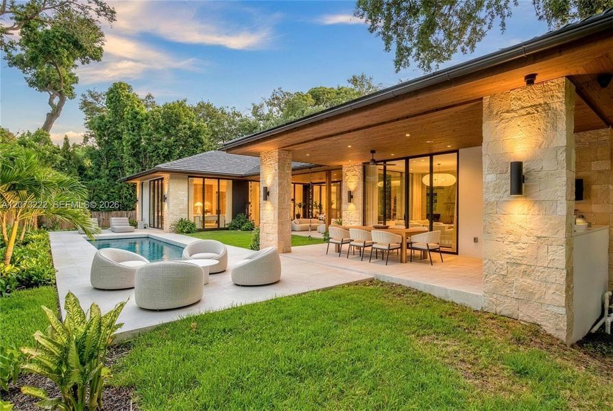 Exterior details and patio area of a home in , Miami (Image 30). Exterior details and patio area of a home in , Miami (Image 30).