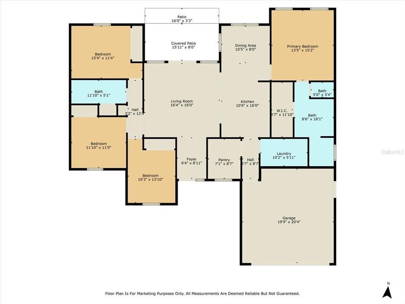 2D floor plan layout of this home in , Dunnellon, FL (Image 3). 2D floor plan layout of this home in , Dunnellon, FL (Image 3).