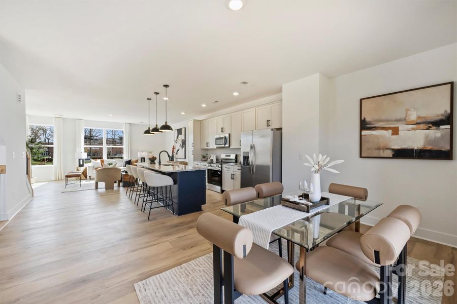 Furnished interior view inside a new home in , Charlotte (Image 11).