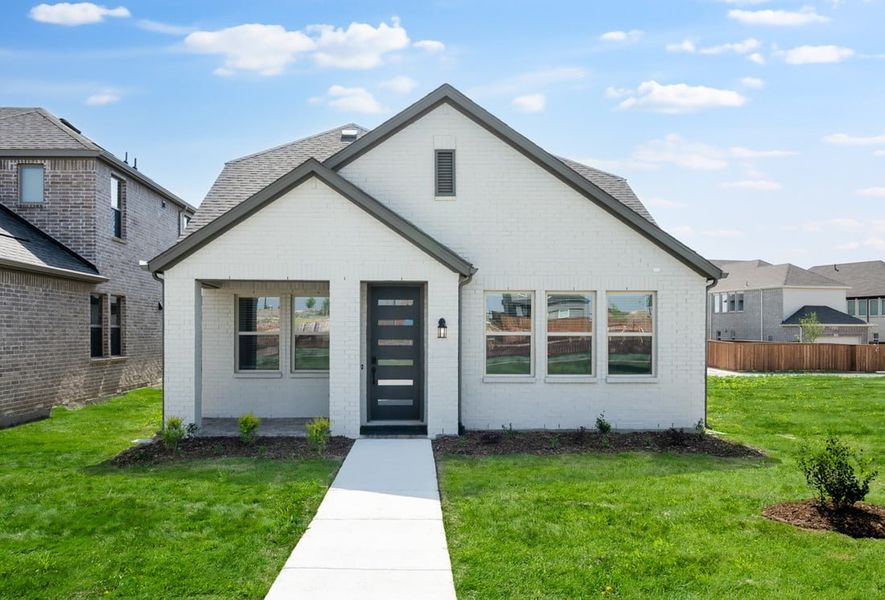 Representative exterior photo of a completed home built from the Tartini by Taylor Morrison in North Sky Celina, Celina, TX (Image 16). Representative exterior photo of a completed home built from the Tartini by Taylor Morrison in North Sky Celina, Celina, TX (Image 16).