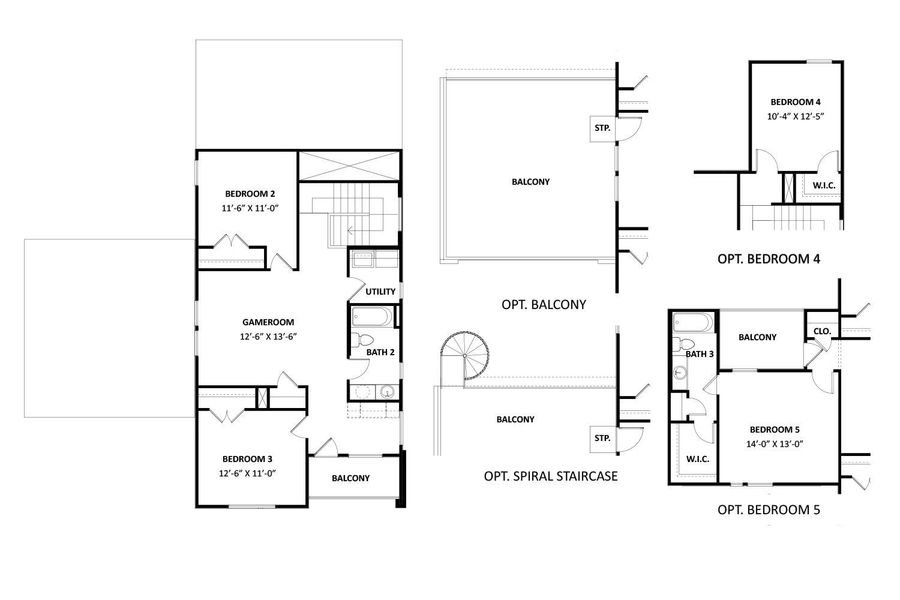 2D floor plan layout of this home in Bridgeland Central, Cypress, TX (Image 4).