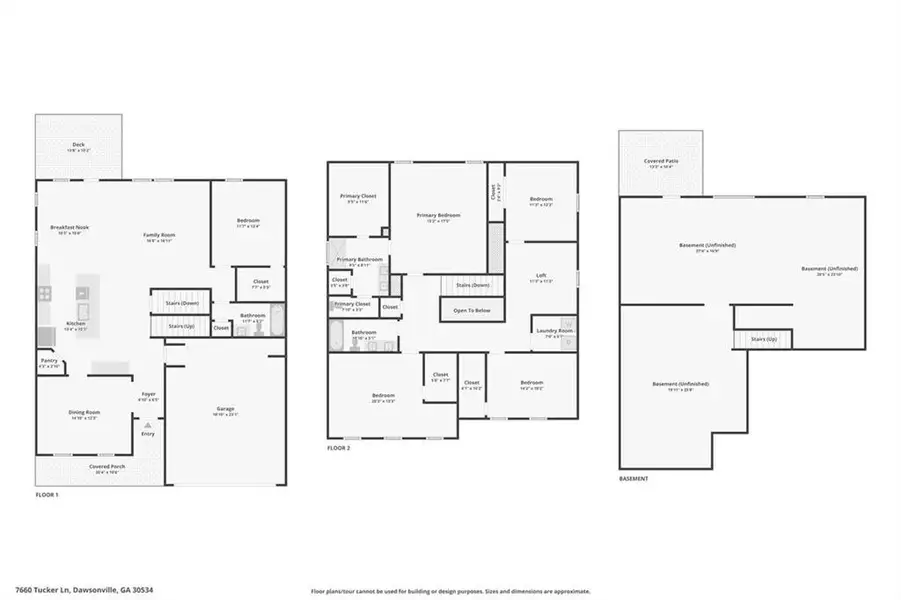 2D floor plan layout of this home in , Dawsonville, GA (Image 4).
