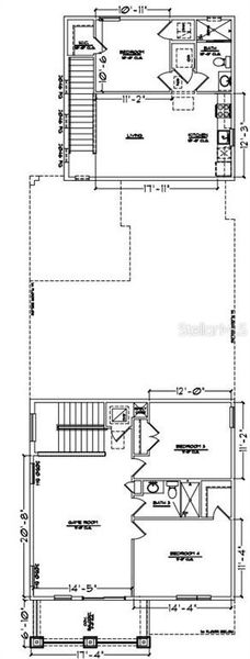 2D floor plan layout of this home in Laureate Park, Orlando, FL (Image 5).