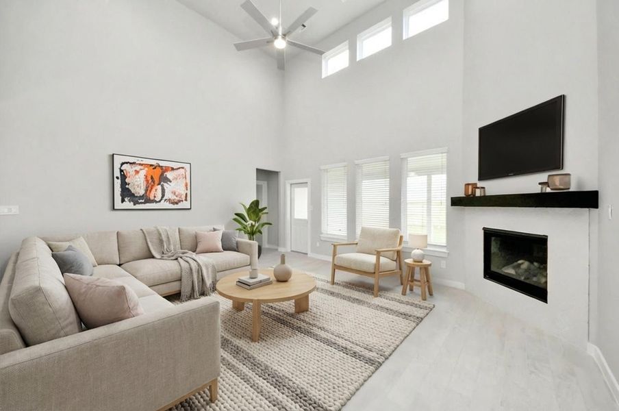 Virtually Staged - Living Room. Sample photo of completed home with similar floor plan. Actual colors and selections may vary.