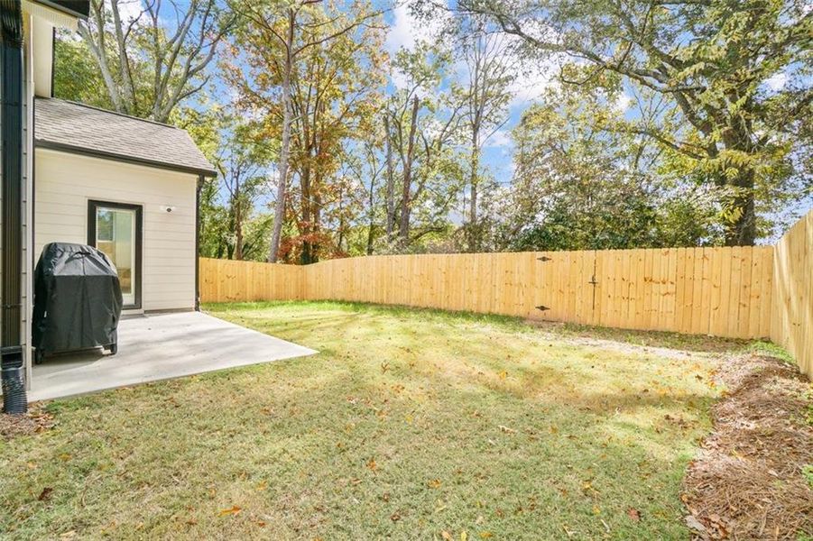 Exterior details and patio area of a home in , Atlanta (Image 3). Exterior details and patio area of a home in , Atlanta (Image 3).
