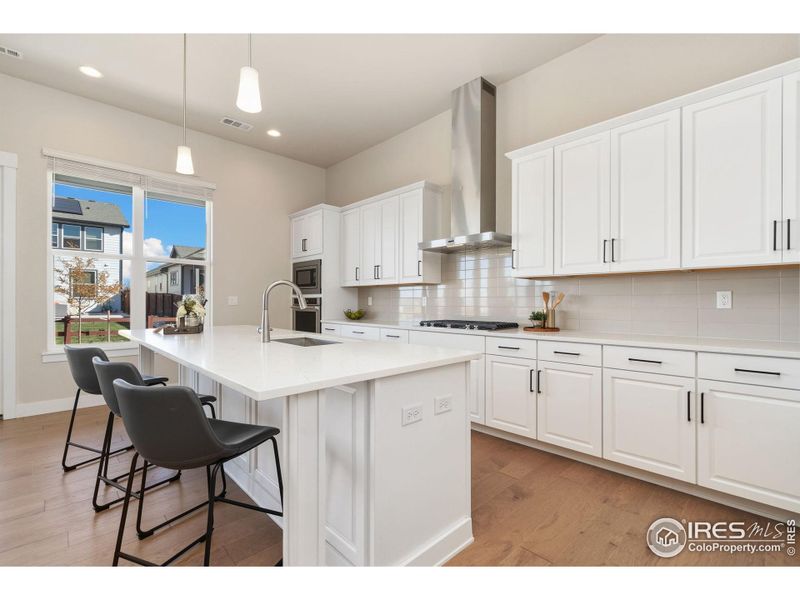 The gourmet kitchen is a chef's dream-featuring a large island!