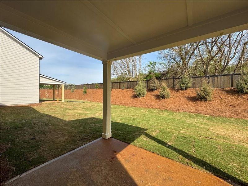 Exterior details and patio area of a home in Langston Reserve, Cartersville (Image 13). Exterior details and patio area of a home in Langston Reserve, Cartersville (Image 13).