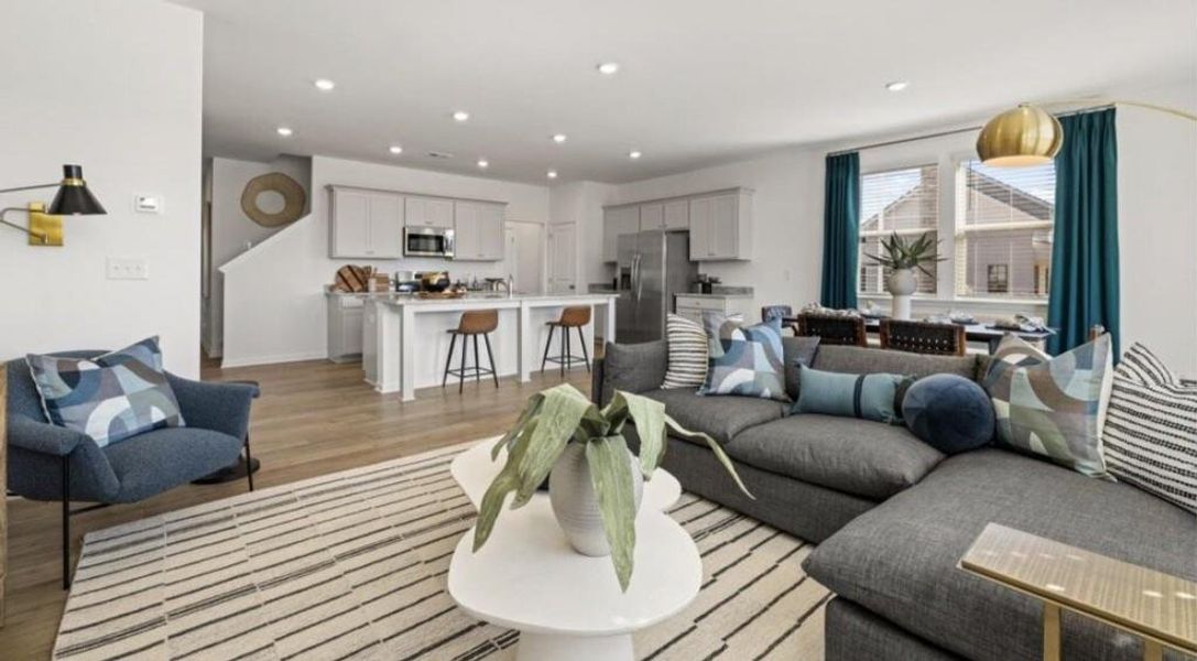 Furnished interior view inside a new home in Towns at Ivy Creek, Buford (Image 18).