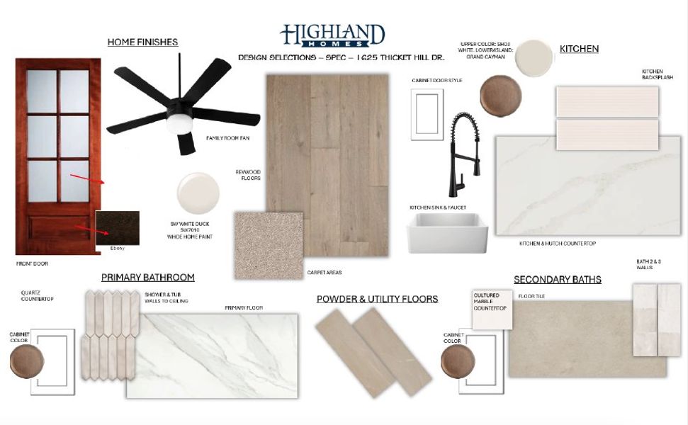 Sample of building materials used in homes in Thompson Farms, Van Alstyne (Image 61).