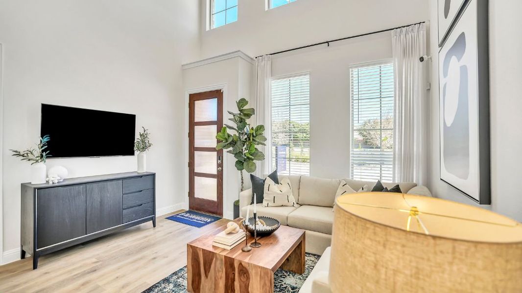 Representative furnished interior of a home built from the Appaloosa by D.R. Horton in Mustang Square, Plano (Image 9). Representative furnished interior of a home built from the Appaloosa by D.R. Horton in Mustang Square, Plano (Image 9).