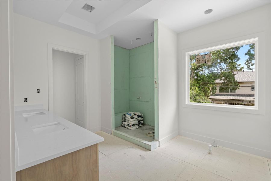 Large primary ensuite. Will have a soaking tub + walk in shower. Large primary ensuite. Will have a soaking tub + walk in shower.
