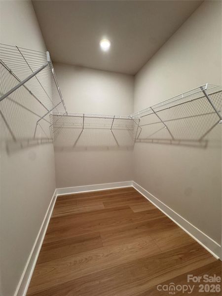Walk in primary closet
