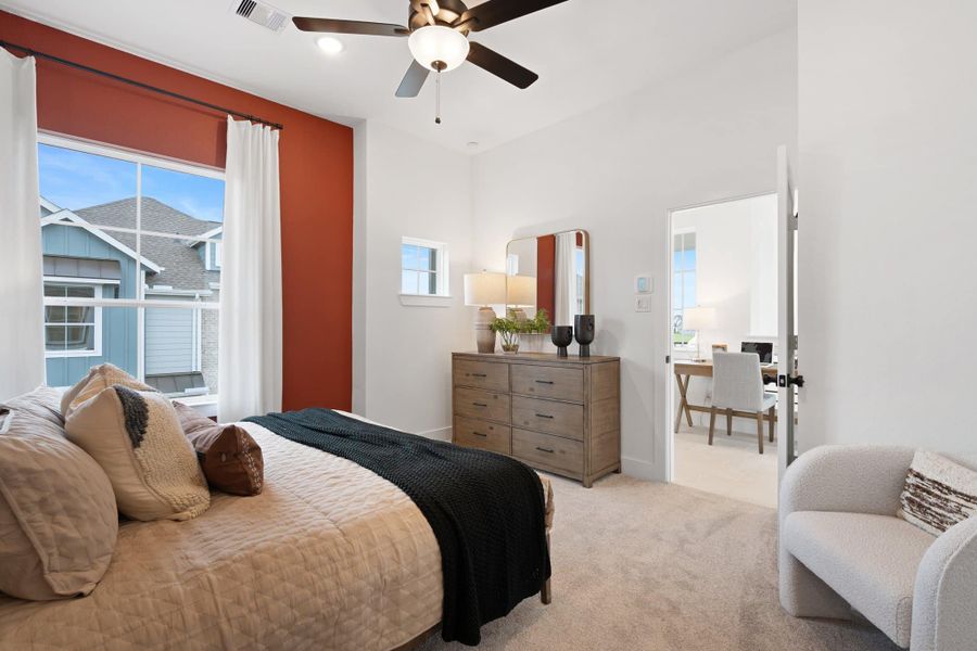 Furnished interior view inside a new home in Bridgeland, Cypress (Image 12). Furnished interior view inside a new home in Bridgeland, Cypress (Image 12).