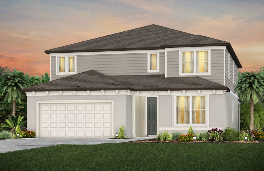 Representative exterior photo of a completed home built from the Yorkshire by Pulte Homes in Riversong, Parrish, FL (Image 24).