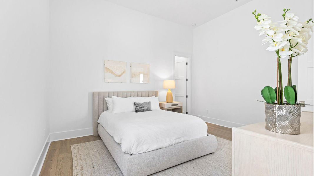 Bedroom staged