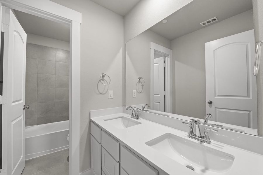 Furnished interior view inside a new home in Sierra Vista Townhomes, Rosharon (Image 7).