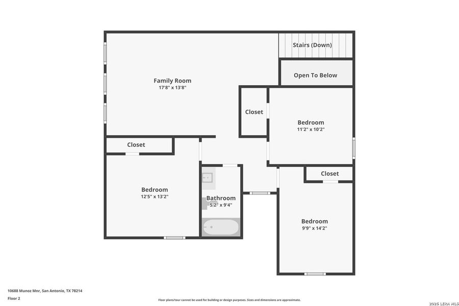2D floor plan layout of this home in Espada, San Antonio, TX (Image 3).