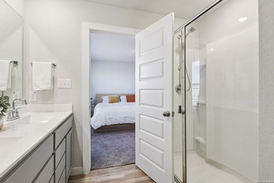 Furnished interior view inside a new home in Blue Ridge Ranch, San Antonio (Image 18).