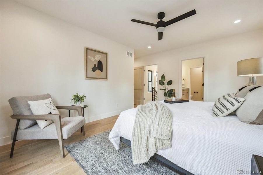 Superb primary suite with balcony