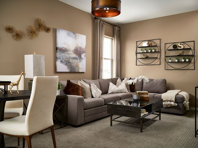 Representative furnished interior of a home built from the D by Tri Pointe Homes in Westside Crossing, Berthoud (Image 4).