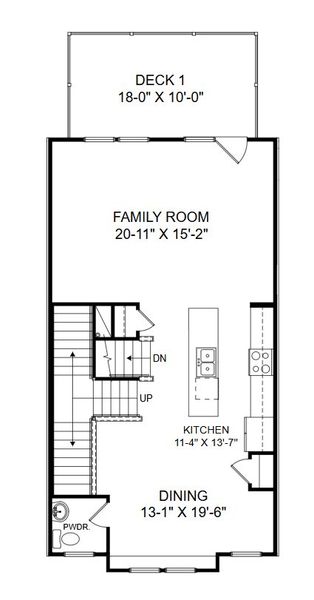 2D floor plan layout for the The Lannister by Stanley Martin Homes in Rhetts Cove, Johns Island, SC (Image 4).