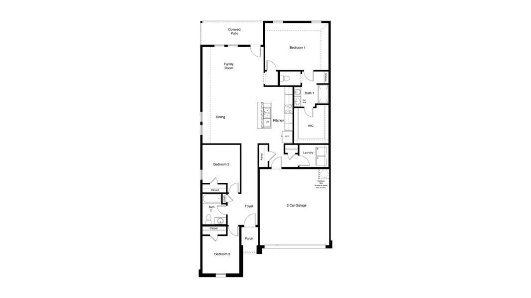 2D floor plan layout of this home in Rock Creek West, Fort Worth, TX (Image 3).