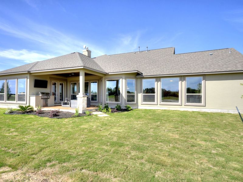 Representative exterior details of a home built from the San Simeon I by Giddens Homes in Clearwater Ranch, Liberty Hill (Image 82).