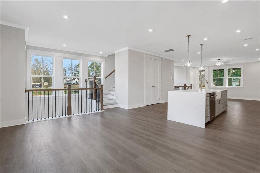 Spacious, unfurnished interior of a new home in The Groves at Myrtle, Roswell (Image 13).