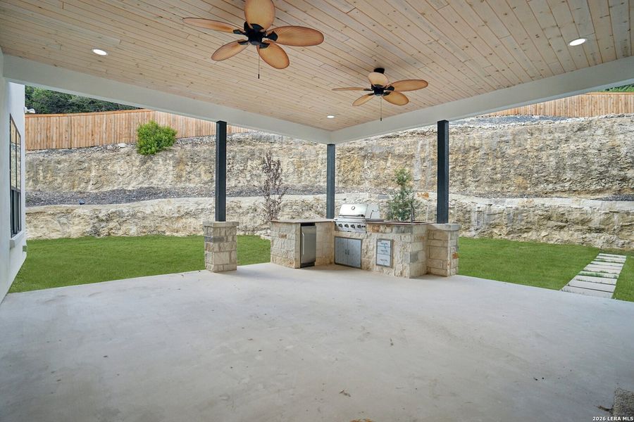 Exterior details and patio area of a home in , San Antonio (Image 29).