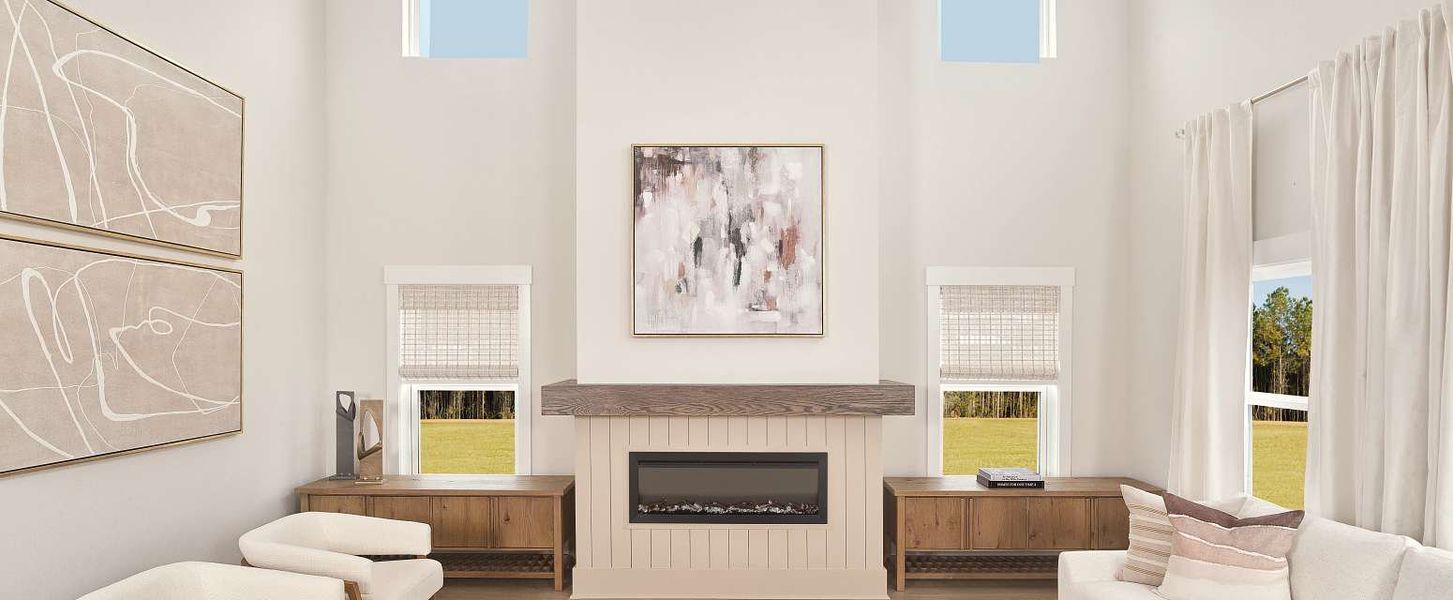 Representative furnished interior of a home built from the Jefferson by Ashton Woods in Watson Hill, Summerville (Image 12).