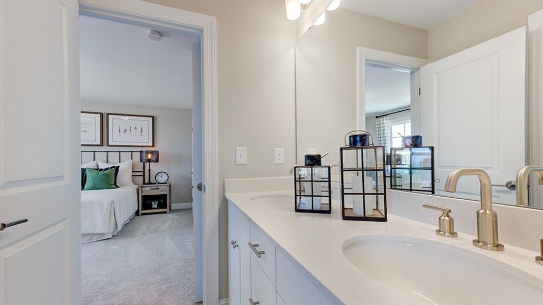 Furnished interior view inside a new home in Bridgeberry, Holly Springs (Image 14).