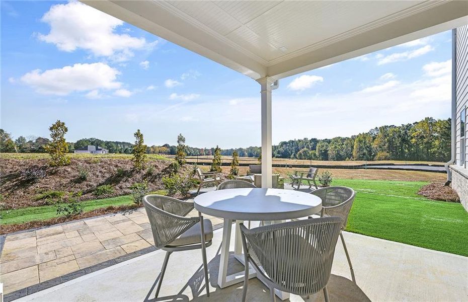 Exterior details and patio area of a home in Haverhill Estates, Dacula (Image 2).