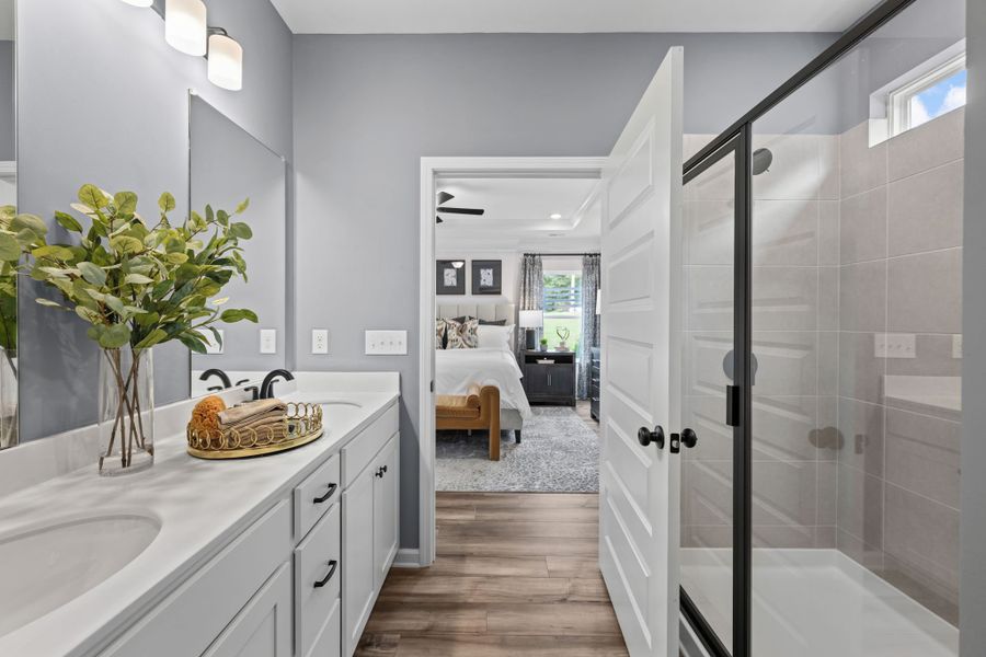 Furnished interior view inside a new home in Upton Landing, Cleveland (Image 10).