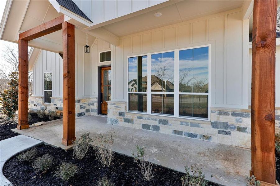 Front exterior of a new home in , Fort Worth, TX, highlighting curb appeal (Image 1). Front exterior of a new home in , Fort Worth, TX, highlighting curb appeal (Image 1).